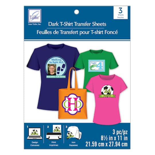 June Tailor Dark T Shirt Iron On Transfer Sheets